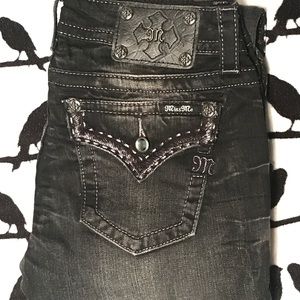 NWT Miss Me Black denim skinny jeans Size 28